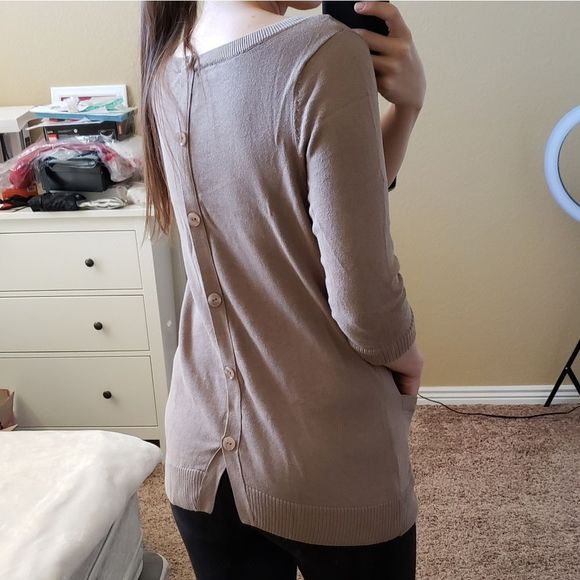 Cream Tunic Top Size S - Picture 3 of 4